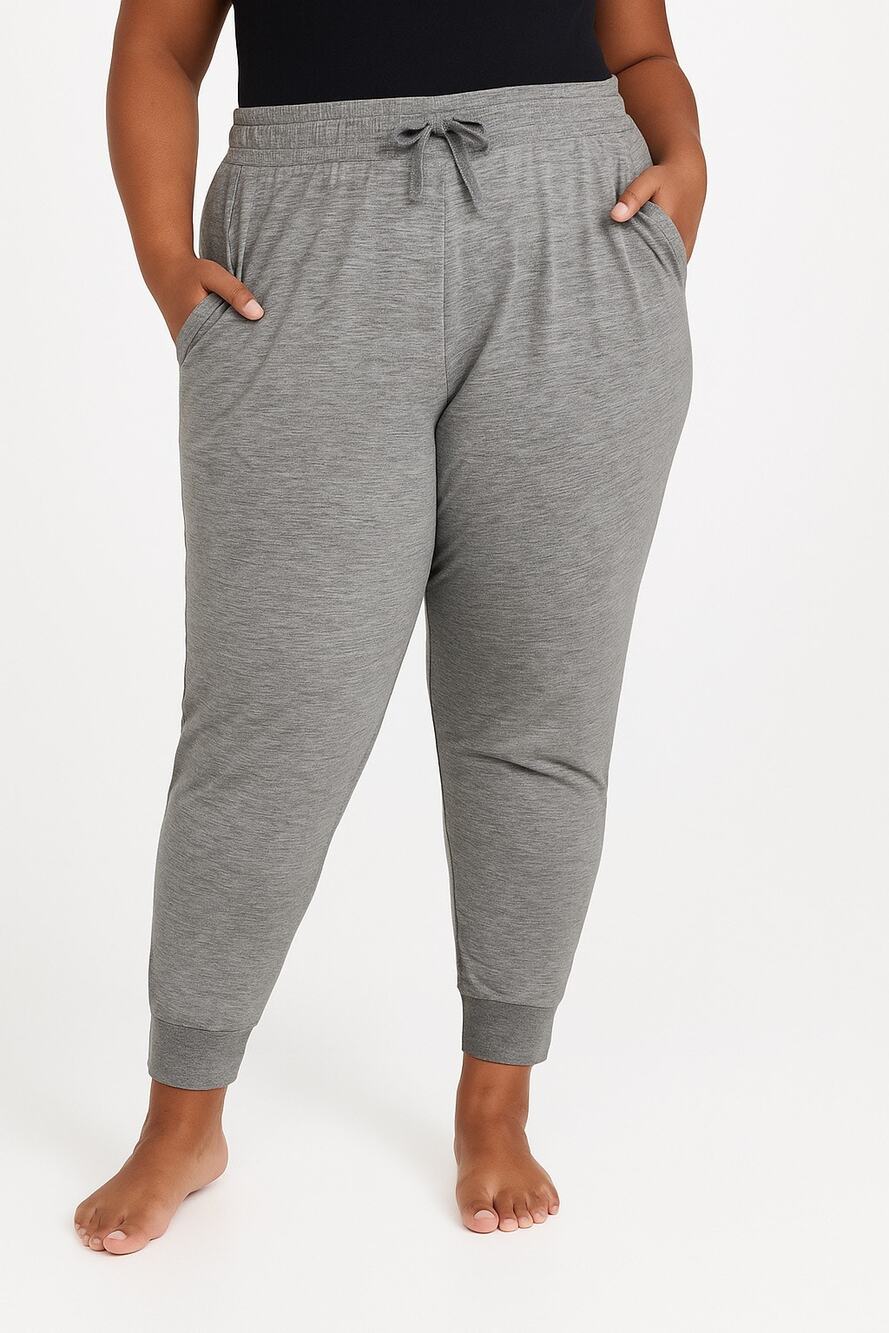 Gap Fit Brushed Tech Jersey Gray Tapered High Waist Trousers Joggers Pants Sz XL
